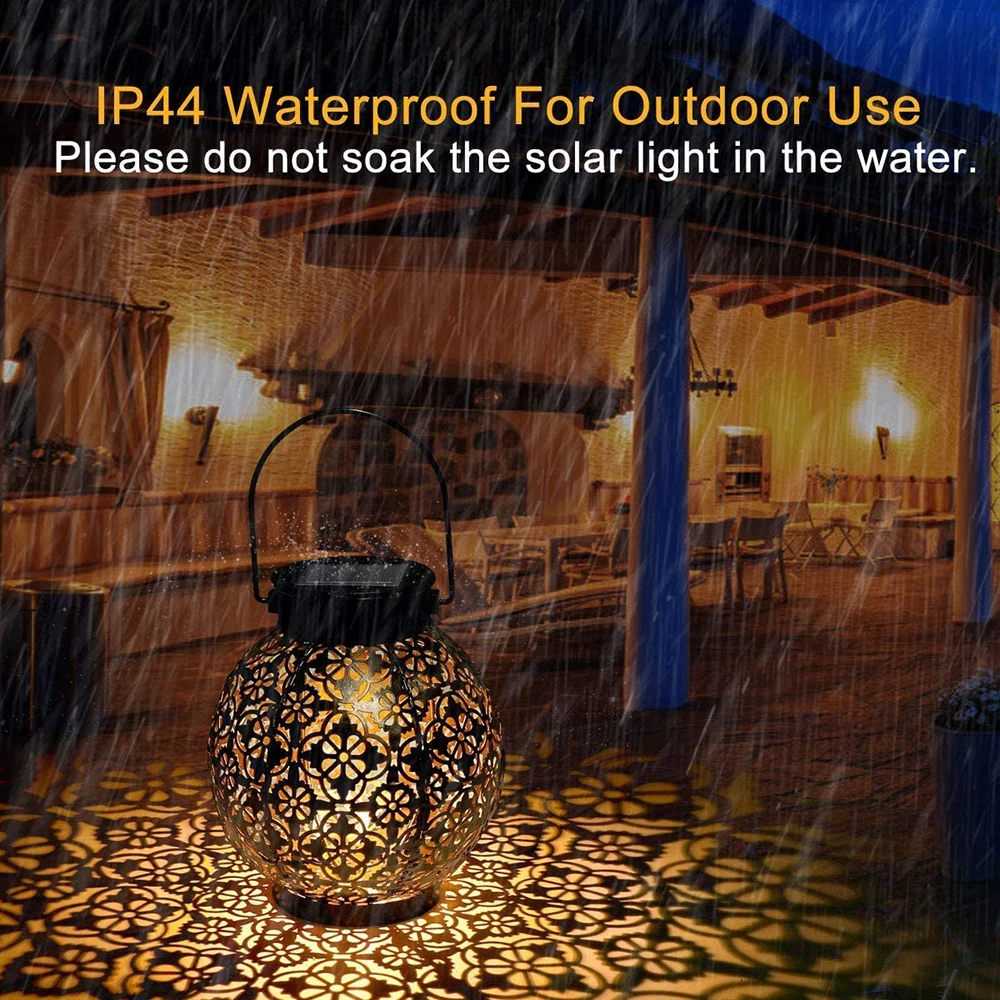 Solar powered Retro Lantern LED Waterproof Solar Lamp Outdoor Garden Lantern Dancing Flicker Flame Light Landscape Decoration