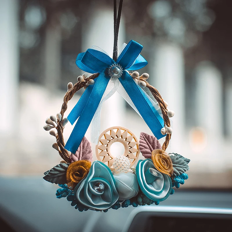 Подвеска ручной работы из кожи и перьев для автомобиля, плетеное украшение для дома и машины, декор для интерьера, новинка XR01