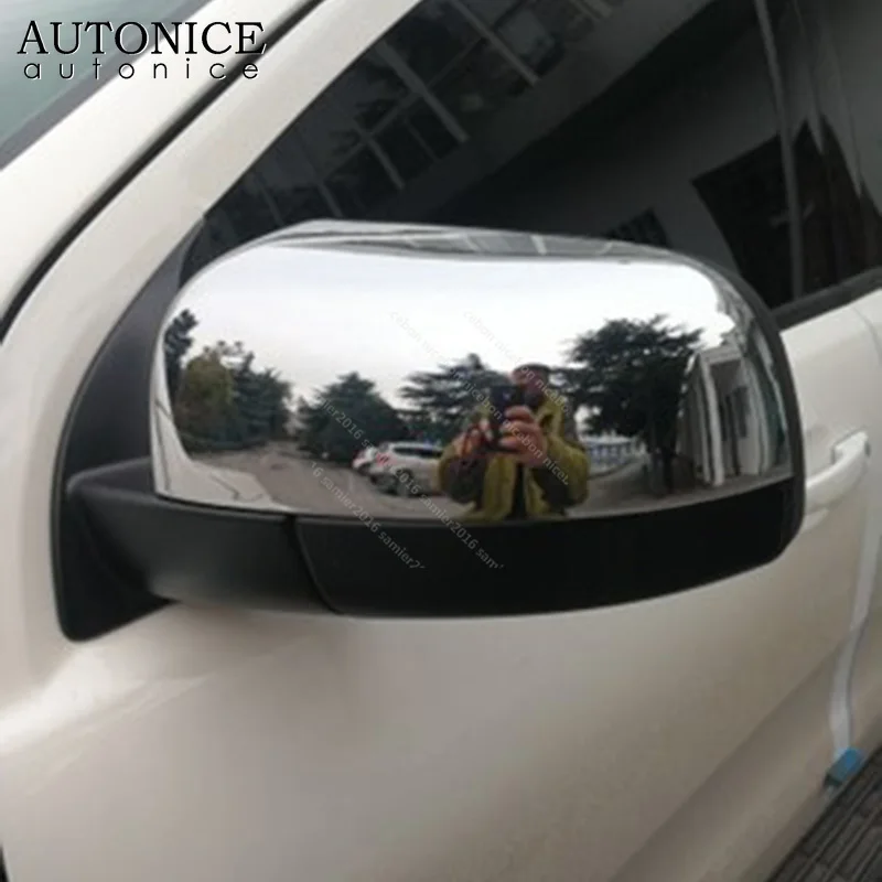 2pc Chrome Rear View Side Mirror Cover Trim for Ford Ranger Everest Endeavour 2015 2016 2017 2018 2019 2020