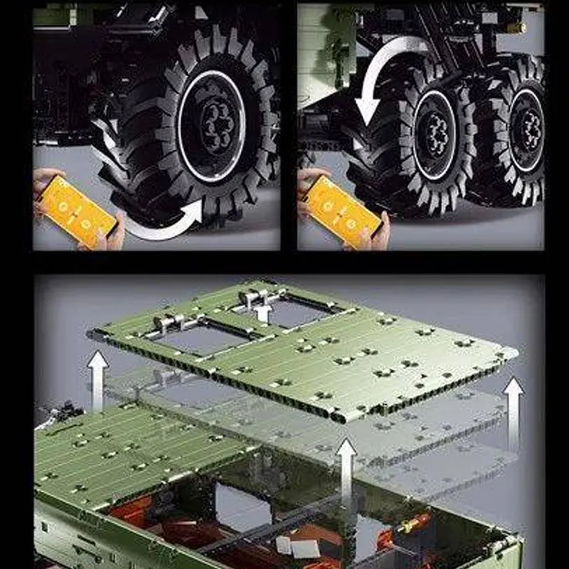 Rael J907 Technician Series High-tech Touring Car Unimog With Motor Building Blocks 6689pcs Bricks Education Toys