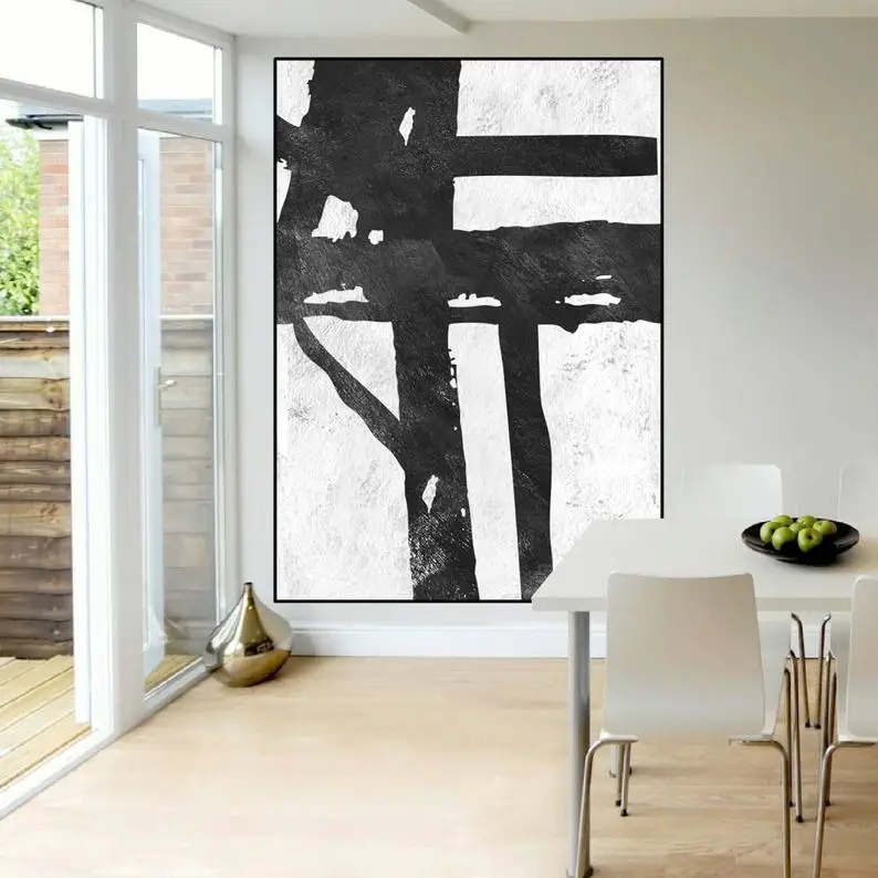 

Large Abstract Painting On Canvas Handmade Original Painting Abstract Canvas Painting Large Canvas Art Black And White Painting