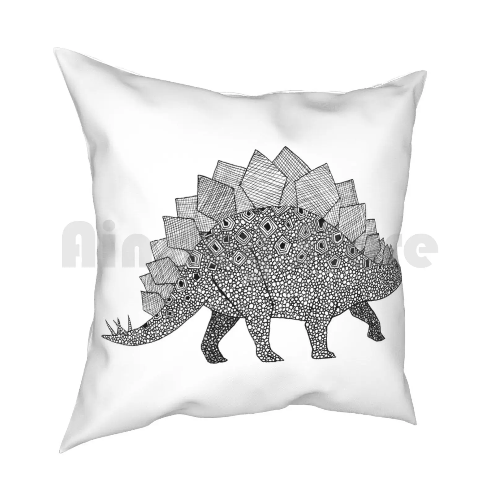 Stegosaurus Dinosaur Pillow Case Printed Home Soft Throw Pillow Stegosaurus Dinosaur Dinosaurs Cute Animal Circles