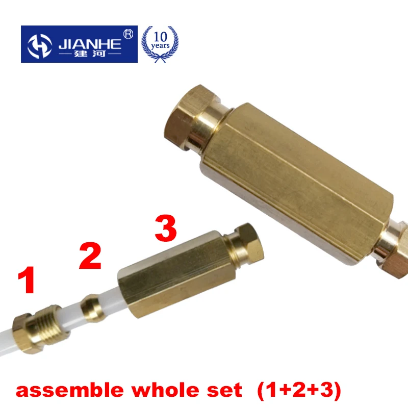 CM type M8*1 M10*1 Brass Copper Hose Pipe Fitting Hex Coupling Coupler Fast Connetor Female Thread/lubricating pump accessories