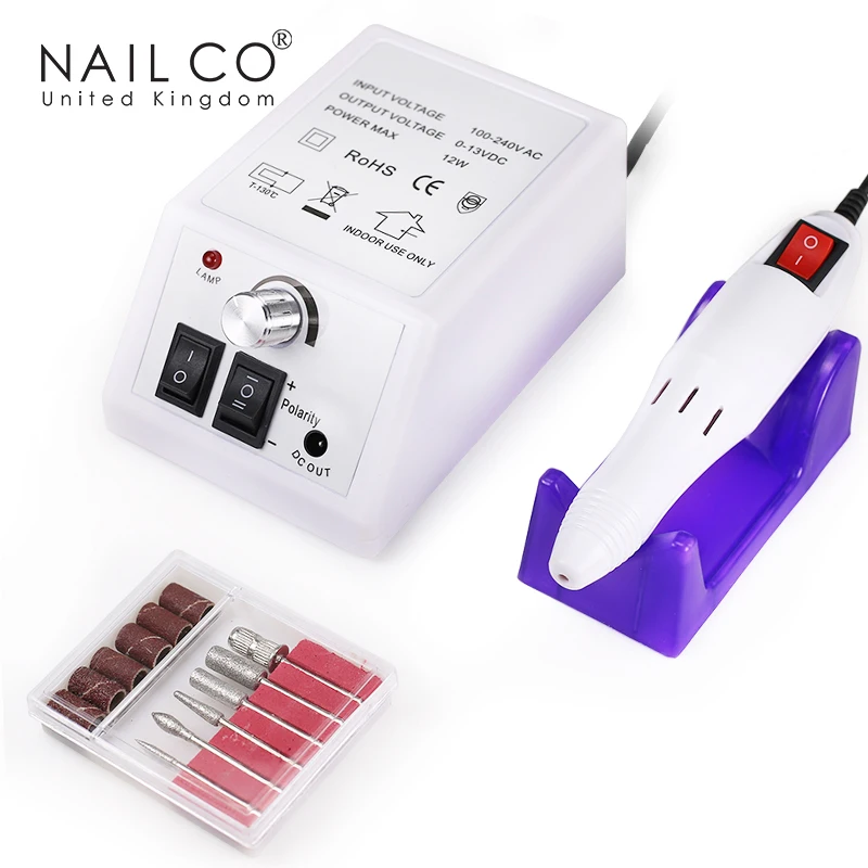 NAILCO professionale chiodo trapano penna maniglia per Manicure elettrico trapano per unghie con punte per unghie per Manicure lucidatura Pedicure