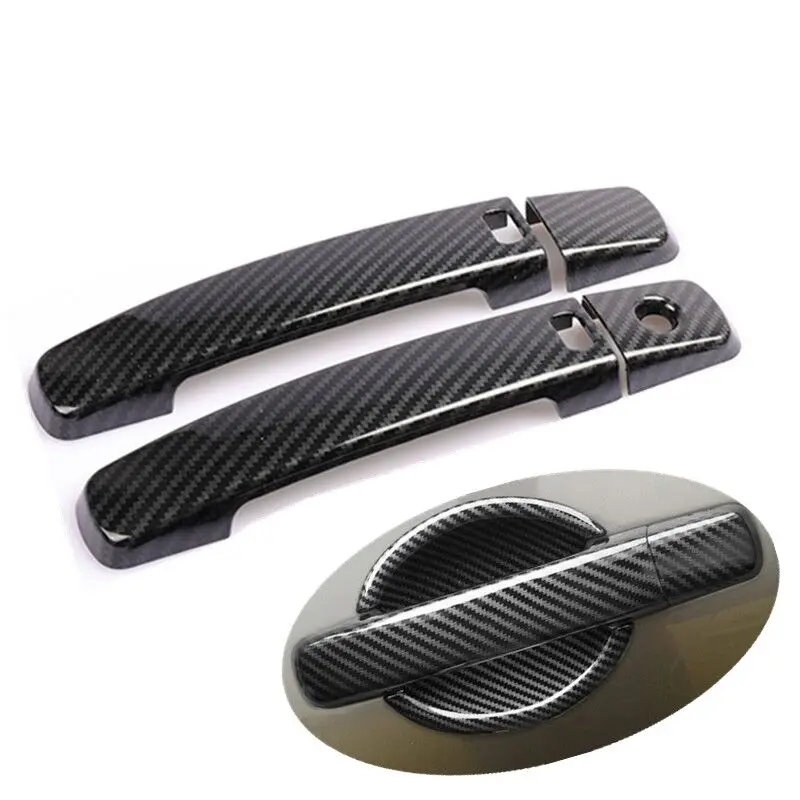 

FUNDUOO For Nissan Pathfinder R51 2005 - 2012 Carbon Fiber Chrome Car Door Handle Cover Trim Sticker Car Styling Accessories