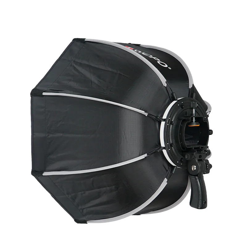 TRIOPO Softbox KS 55ซม.65ซม.90ซม.120ซม.พับ Octagon Softbox Bracket Mount Handle สำหรับ Godox Yongnuo speedlite แสงแฟลช