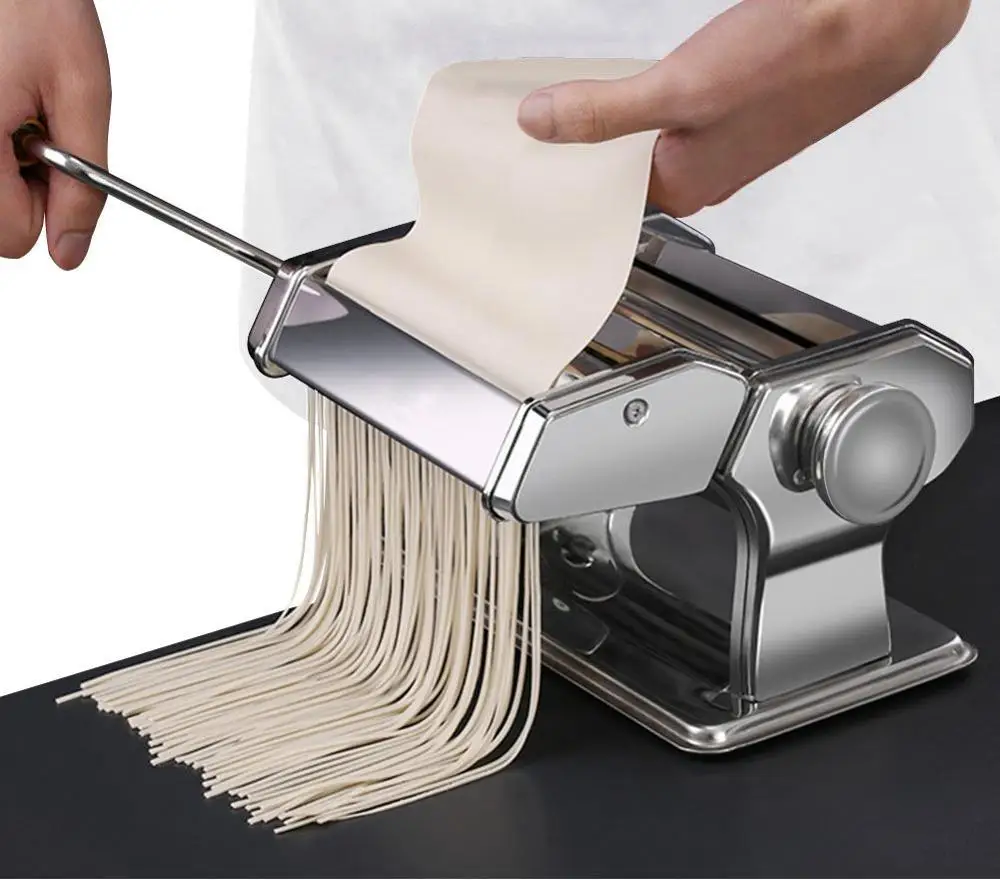 Noodle Pasta Maker Stainless Steel Nudeln Machine Lasagne Spaghetti Tagliatelle Ravioli Dumpling Maker Machine With Two Cutter