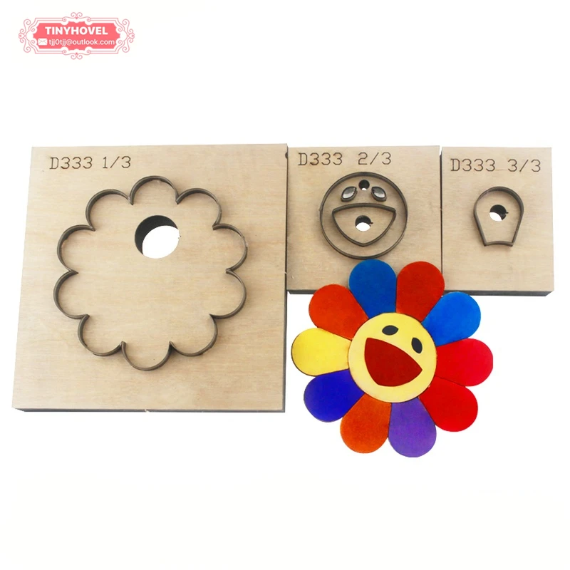 Cutting Mold for Leather Craft, Sun Flower Charm,Key Chain, Leather Die Cut, Hand Cutting Machine,Big Shot Machine BM186