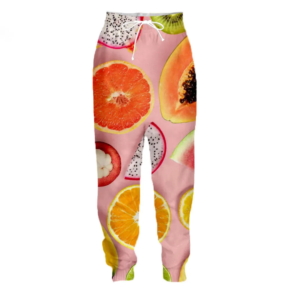 New 3D Printing  Meat and Fruit  Fashion Men Women Tracksuits Crewneck Hip Hop Pants  Plus Size S-7XL Streetwear