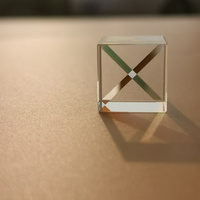 15mm Prism Six-Sided Bright Light Combine Cube Prism Stained Glass Beam Splitting Prism Optical Experiment Instrument