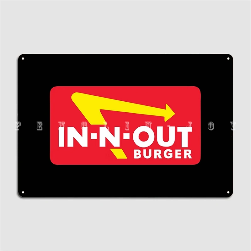 Best Seller In N Out Burger Merchandise Metal Sign Cinema Kitchen Wall Decor Printing Garage Club Tin Sign Poster