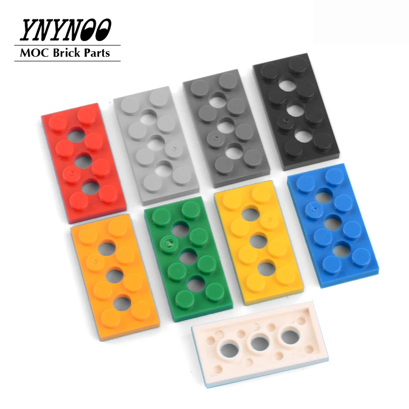 

30Pcs/lot Technical Plates Special 3709 Plate 2 x 4 with 3 Holes MOC Building Blocks Bricks Parts DIY Toys for Children Gifts