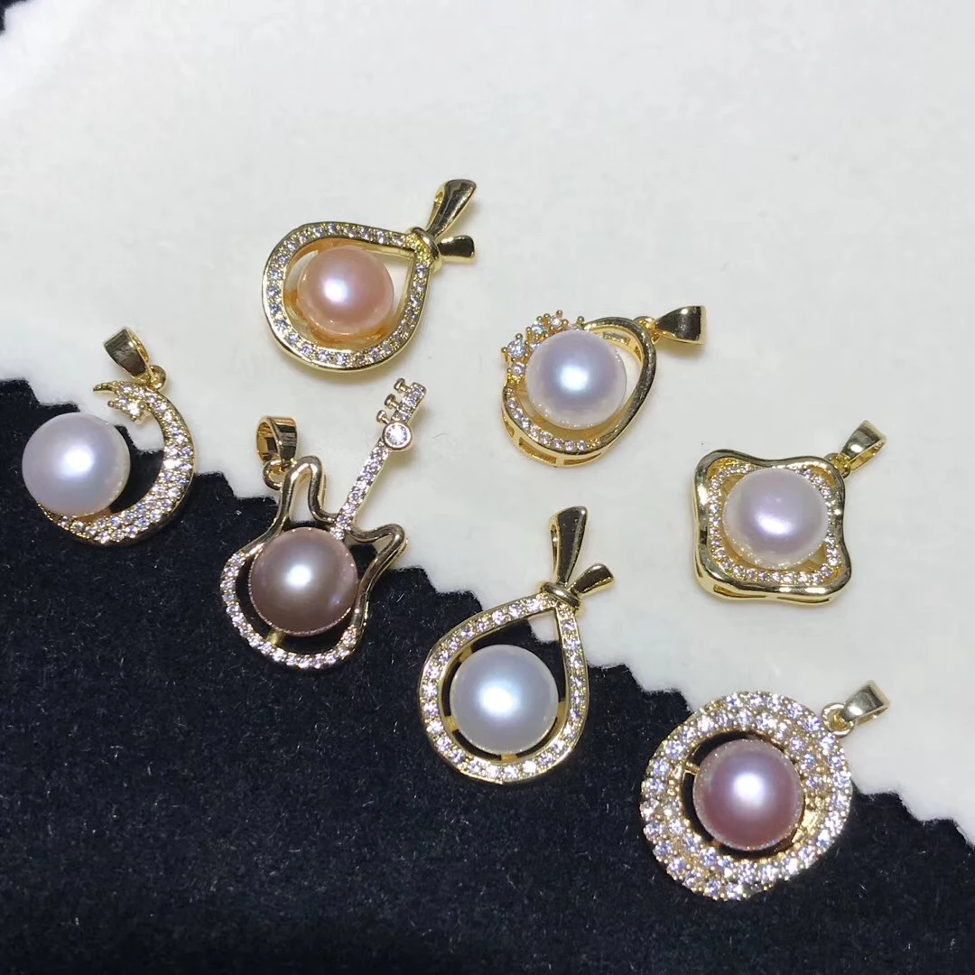 

Wholesale 100pcs/lot HOT CHEAP Big Size Bread Round Shape Real Freshwater Pearl Pendant Jewelry Nice Party Wedding Gift