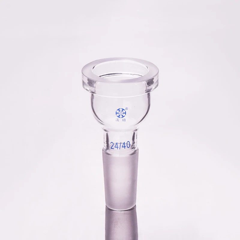 FAPE Borosilicate Glass Joint, Female 50mm flange, Male 24/40, Glass reducing Adapter