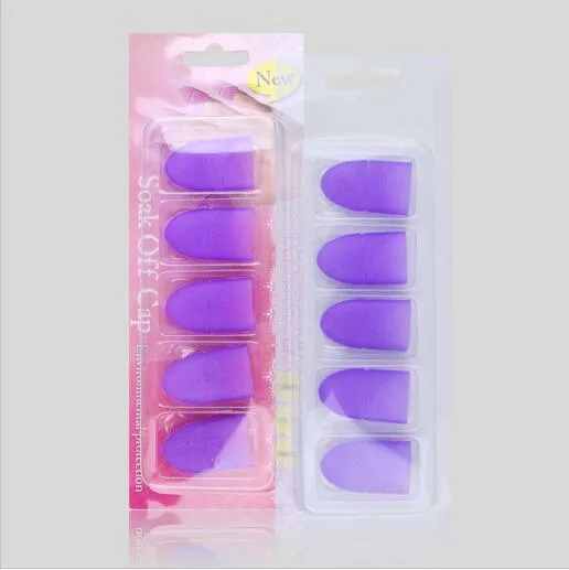 Random colour 5PCS Soaker Remover Caps Clip  Tool Set Nail Polish Remover for  nail Soak Off UV Gel Polish nail tool