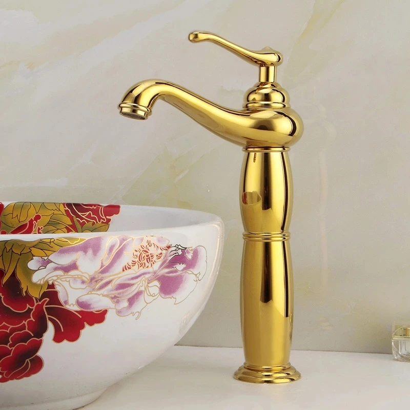 Gold Color High Quality Single Handle Bathroom Kitchen Faucet