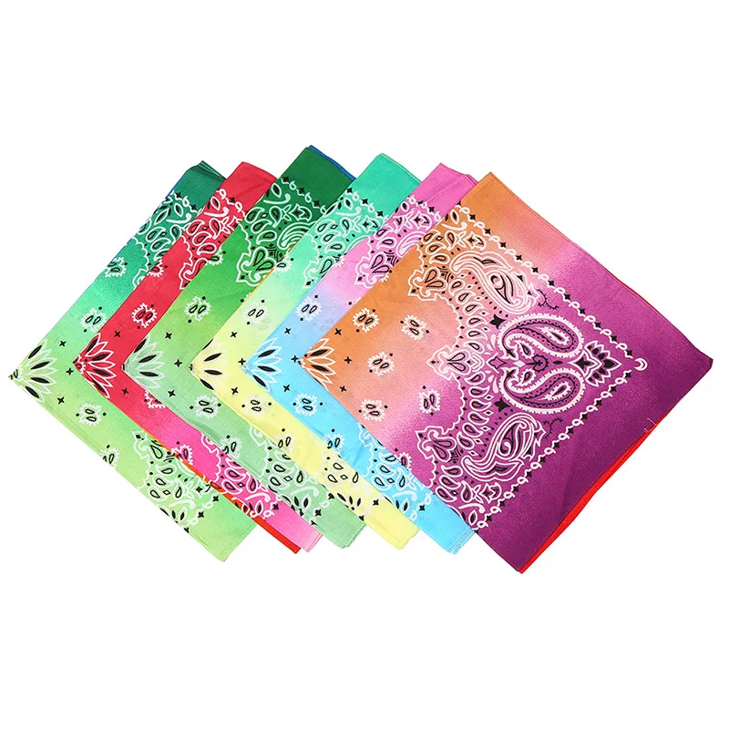 New Hip Hop Cotton Multicolor Tie Dye Paisley Bandanas Scarf Neckerchief Headwear Headscarf Wristband Bandana Mens Womens