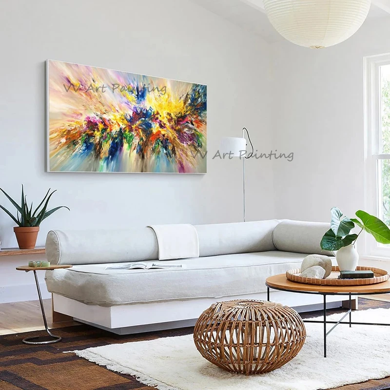 The Latest Handmade Abstract Oil Painting Canvas Picture Brush Artwork Knife Art For Home Living Room Decor Palette Drawing