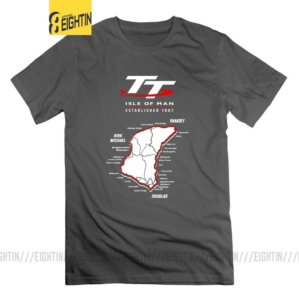 Isle Of Man TT Motorcycle T Shirts Men\'s 2018 Fashion Short Sleeve 100% Cotton T-Shirt O Neck Classic Tees Awesome