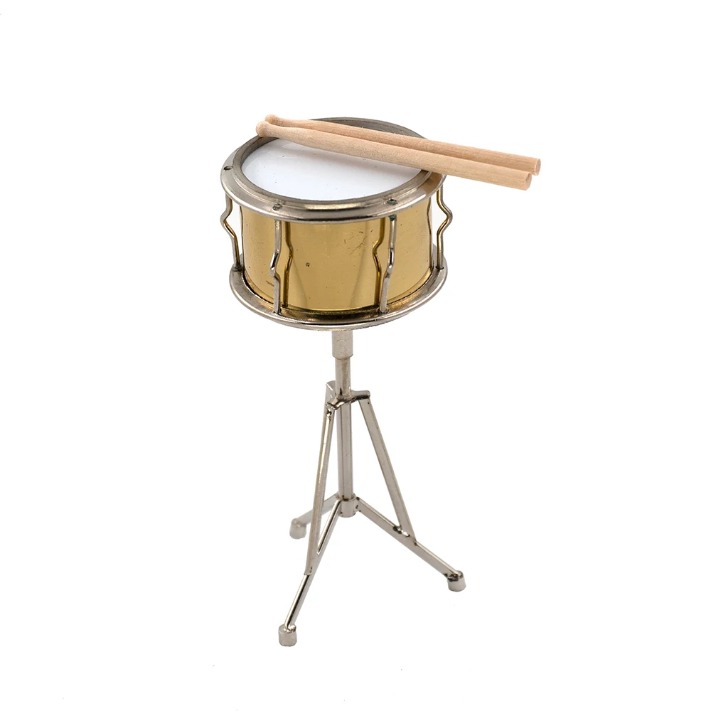 9cm Miniature Snare Drum Mini Musical Instrument Model Dollhouse ob11 1/6 Action figure Accessories bjd Decoration Gift