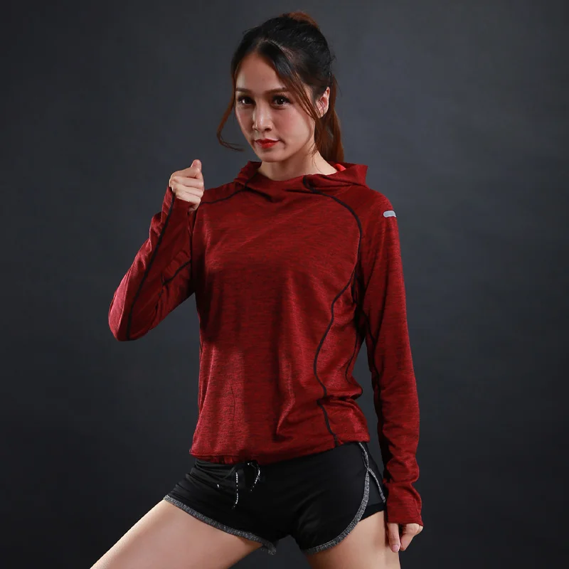 Women Sport Jackets Hoodies Outdoor Actives Thin Long Sleeve Quick Dry Fitness Hiking Sweatshirts Female Running Hoody