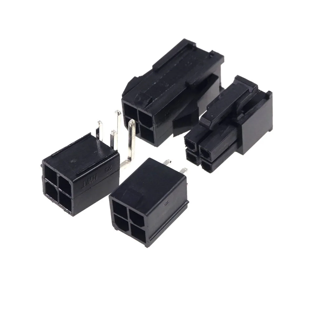 20Pcs  CPU 4 Pin Receptacle Plug Housing Male PCB Header EPS ATX PSC Motherboard Mainboard Connector Shell Wafer 4.2 MM