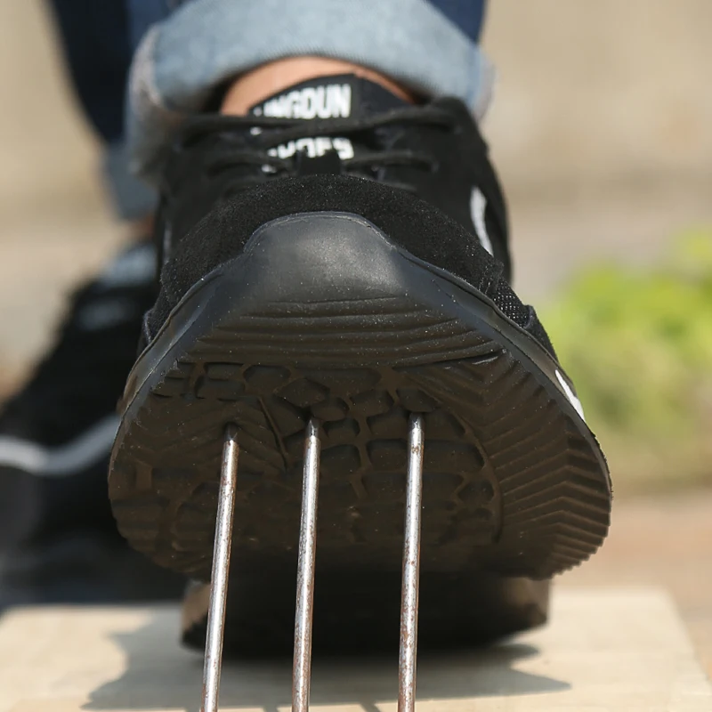 Imagem -05 - Sapatos de Segurança Masculinos Sapatos com Biqueira de Aço Tênis Indestrutível com Biqueira de Aço para Trabalho