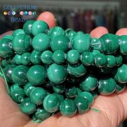 Natural Malachite Stone Spacer Loose Round Bead For Jewelry Making 6-10 MM DIY Bracelets Accessories Wholesale 15