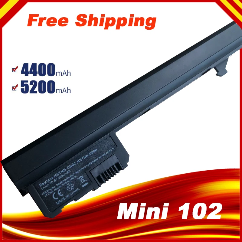 4400mAh laptop battery for HP Mini 1101 110 110-1000 537626-001 HSTNN-CB0C NY221AA for COMPAQ Mini 102 CQ10-166SB CQ10-170SS