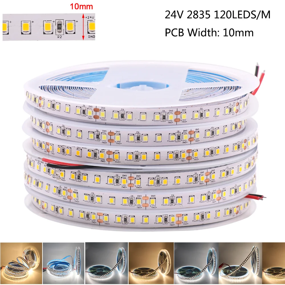 12V LED Strip SMD2835 5054 Waterproof LED Diode Tape 5M 600LEDs Flexible Led Light Strips Super bright LED Lamp White/Warm White