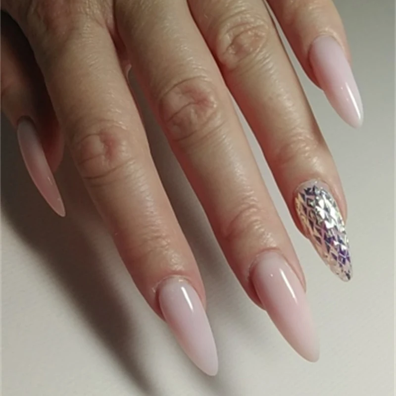 Full Cover Nails Extension Tips Sculpted Clear False Nail Molds for Extension Building Gel Polish Fake Artificial Tool