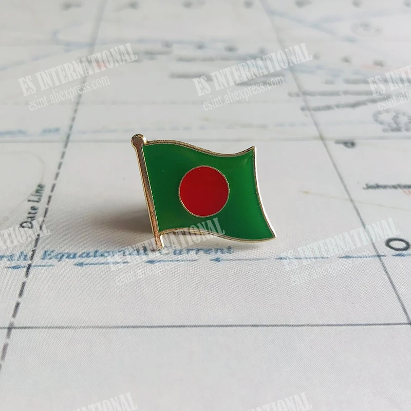 Bangladesz flaga narodowa łaty do haftu odznaka tarcza kwadratowe Pin jeden zestaw na tkaninie opaska dekoracja plecaka