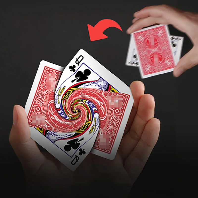 Vortex Magic Tricks Playing Card Connected Poker Change Card Magia Magician Close Up Street Illusions Gimmicks Mentalism Props