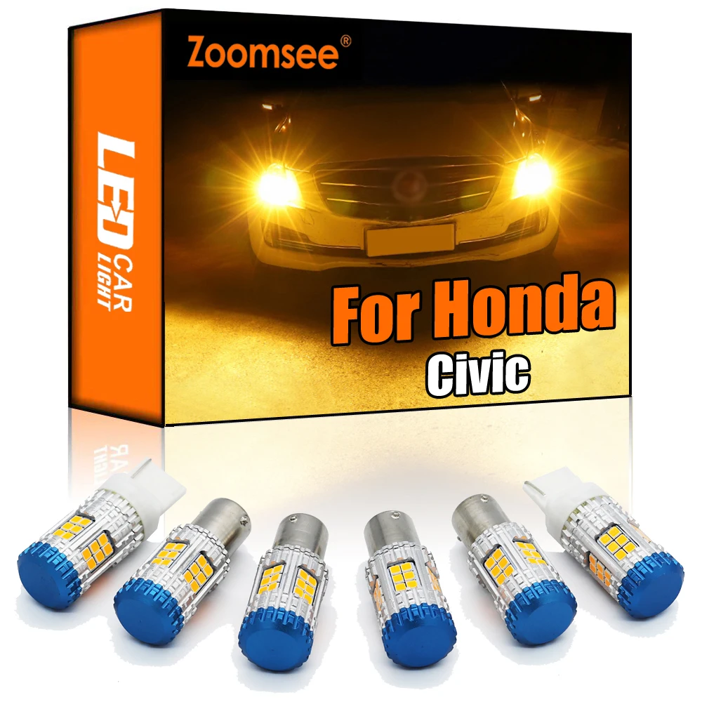 Lâmpada led de seta para honda civic, com zoom, canbus para honda civic eg ek 3d 4d 5d 10th sedan coupe, sem hyper flash