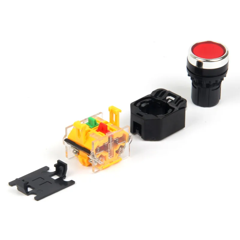 LA38 Momentary Push button switch Round 22mm Flat Click Switches Industrial equipment Electrical Equipment Supplies