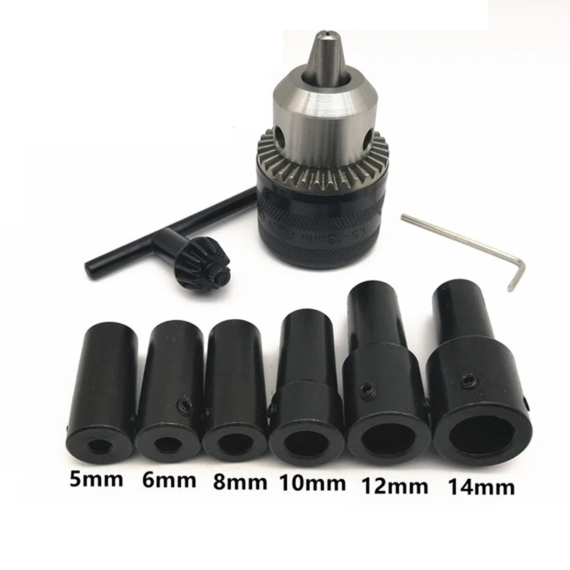 1PCS 5mm/6mm/6.35mm/8mm/10mm/11mm/12mm/14mm Motor Shaft Coupler Sleeve Coupling B16 Drill Chuck Taper Connecting Rod