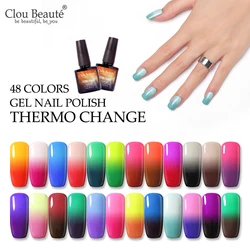 Clou Beaute Thermo Change Nail Gel Primer Gel Varnish Soak Off UV LED Gel Nail Polish 48 Colors esmaltes permanentes de uv y led