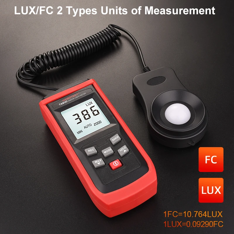 HABOTEST Digital Luxometer Professional Lux Meter Handheld Light Meter, High Accuracy Luxmeter Illuminometer Photometer