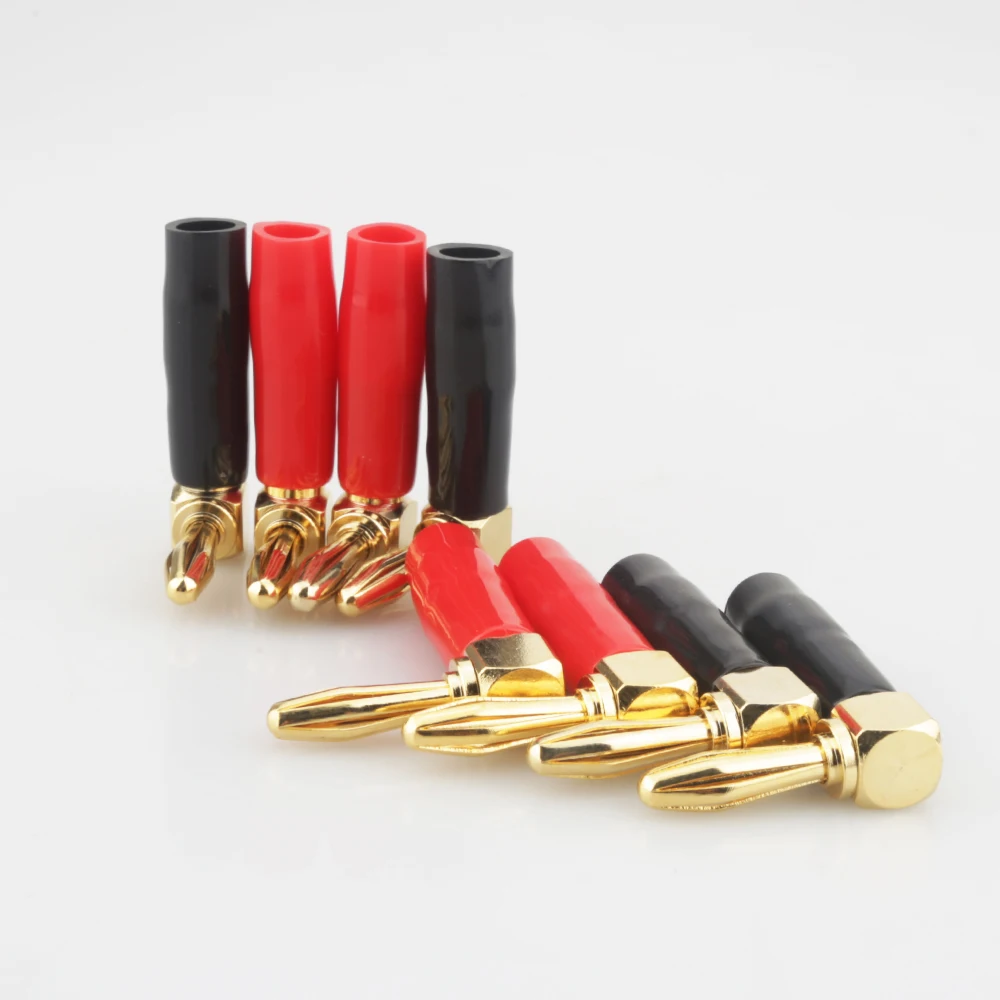 Штекер медный, 4 мм, 8 шт., винтовой кабельный разъем