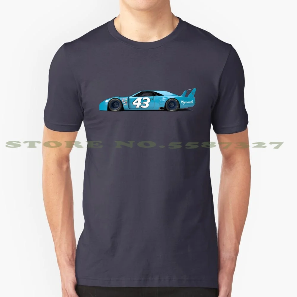 Plymouth Superbird Stock Car 100% Cotton T-Shirt Plymouth Superbird Road Runner Stock Petty 43 Chrysler Racing Race Automobile