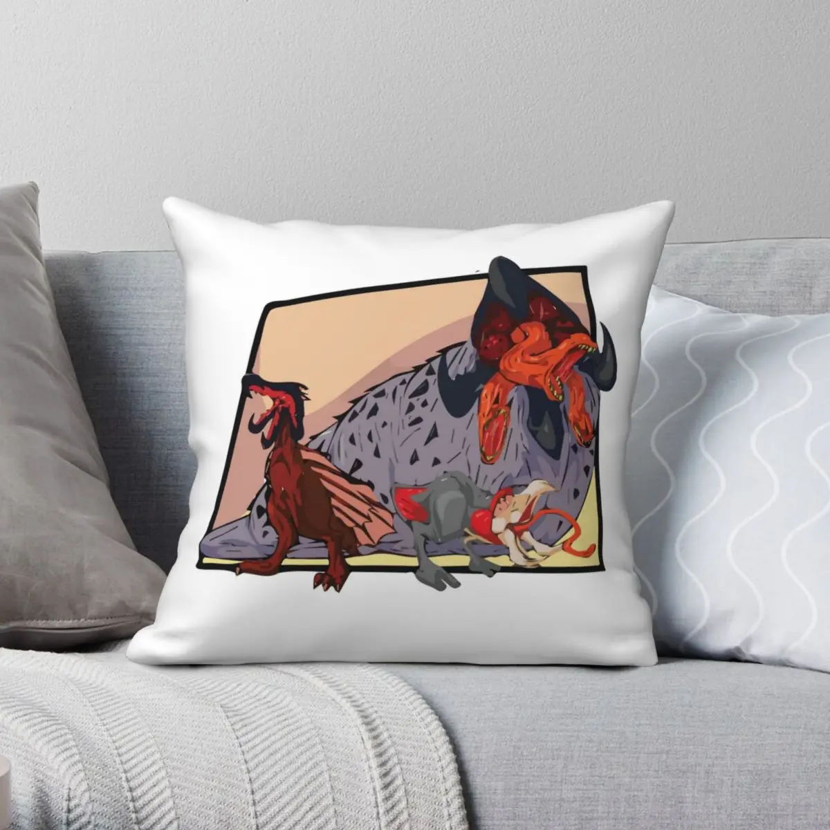 Graboid Tremors Burt Gummer Pillowcase Polyester Linen Velvet Pattern Zip Decor Car Cushion Cover 18