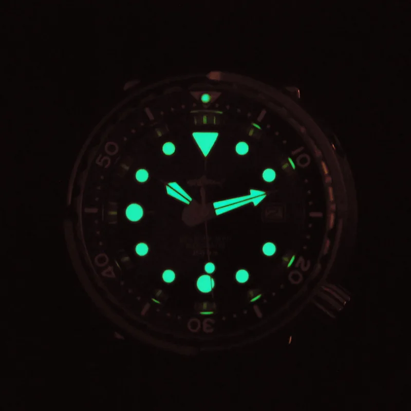 Heimdallr ساعة غوص للرجال 47 ملم تونا ساعة يد ميكانيكية أوتوماتيكية 20ATM مقاومة للماء C3 مضيئة NH35 مرآة الياقوت #3