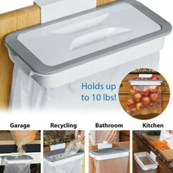 Plastic Door-back Garbage Trash Bag Bracket Rack Hanging Holder Kitchen Shelf Hanging Garbage Bag Holder Kitchen Cupboard Trash