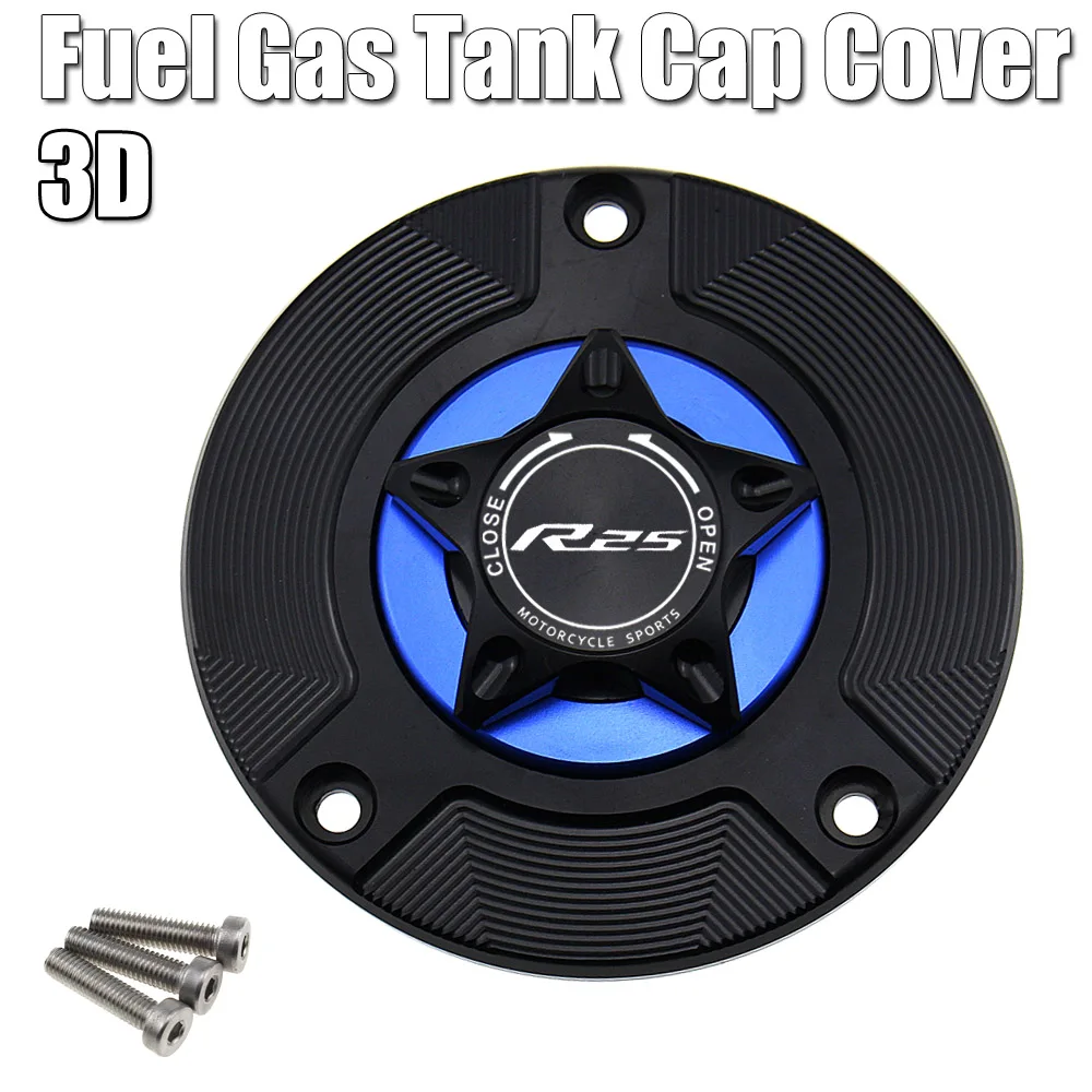 

Logo 8 Colors CNC Aluminum Keyless Motorcycle Accessories Fuel Gas Tank Cap Cover for YAMAHA YZF R25 R3 2014-2018 15 16 17