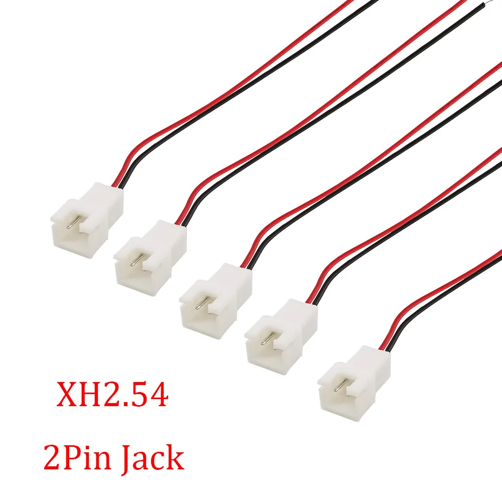 10Pcs JST XH2.54 Connector 2.54mm Pitch 26AWG 2-6Pin Female Jack Wire Connector XH2.54mm 2P 3P 4P 5P 6P 20CM Cable Jack Adapter