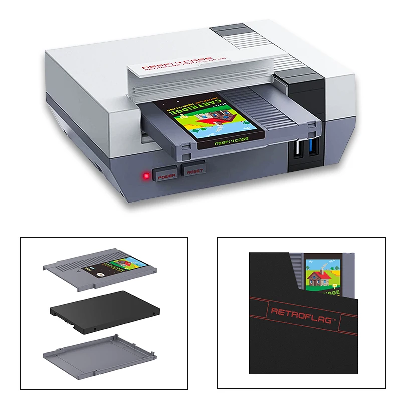 Чехол-картридж для твердотельного накопителя Retroflag NESPi4, поддержка всех жестких дисков толщиной 7 мм, 2,5 дюйма, SATA SSD