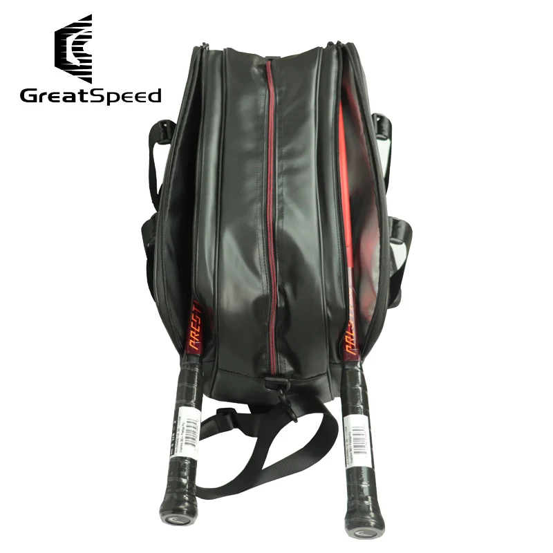 Portable 2-4 Pack Tennis Bag 800DPVB GreatSpeed Racket Shoulder Bag Large Capacity Clothes Shoes Gym Yoga Travel Sports Handbag