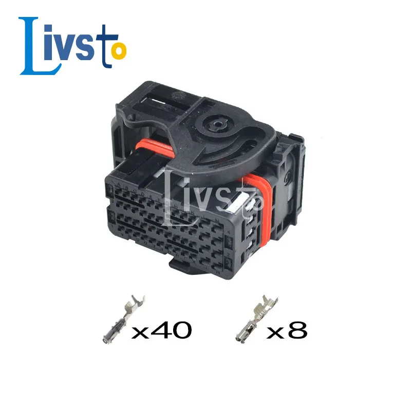 1 Set 48 Pin ECU Aluminum Enclosure Box With 48 Pin Case Motor Car LPG CNG Conversion Male Female Auto Connector