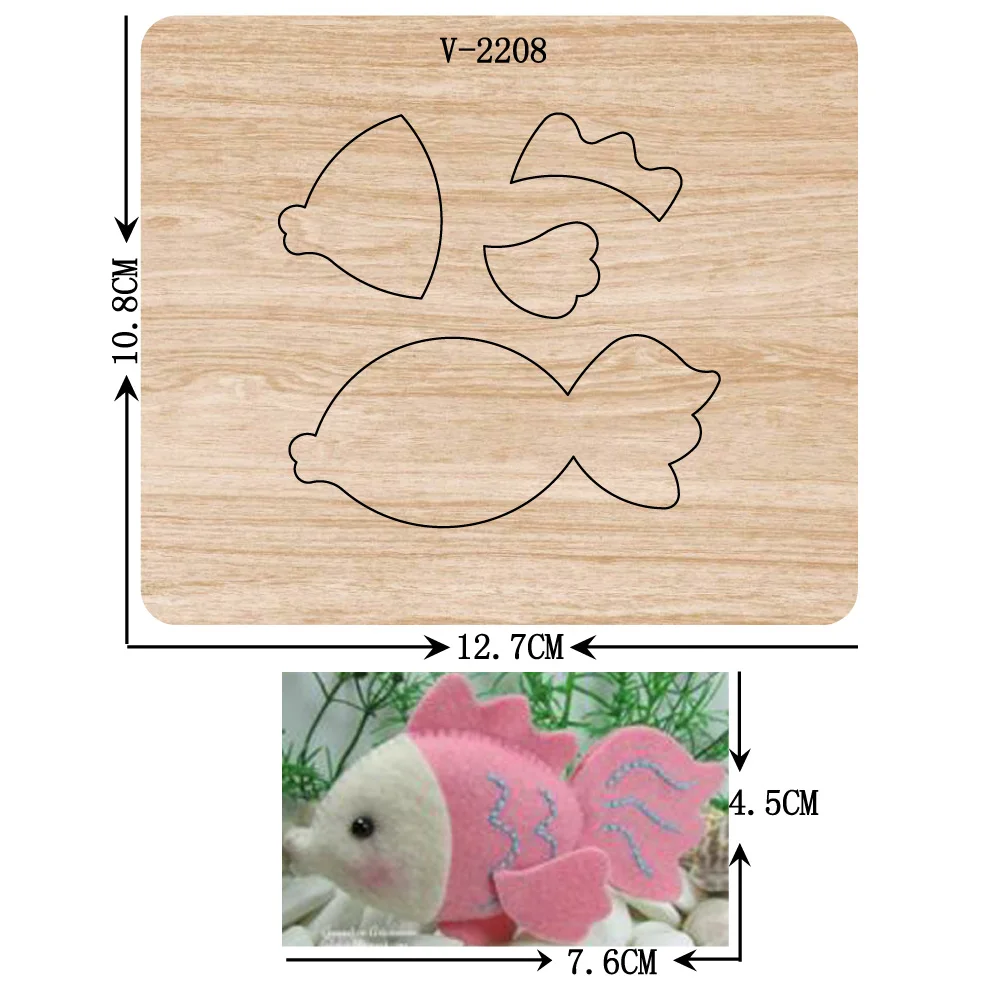 

New fish wooden dies cutting dies for scrapbooking Multiple sizes V-2208