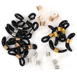 20pcs Ear Hook Adjustable Anti-Slip Eyeglass Chain Ends Retainer Rubber Glasses Ring Sunglasses Loop Connectors Accessories